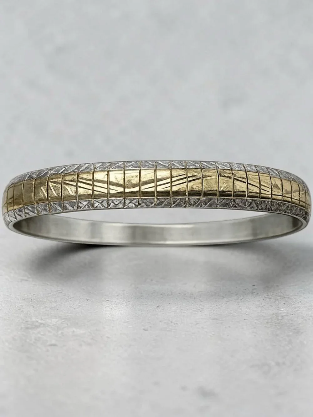 Vintage Milor Italy Two-Tone Bracelet - Gold Vermeil & Silver - Classic
